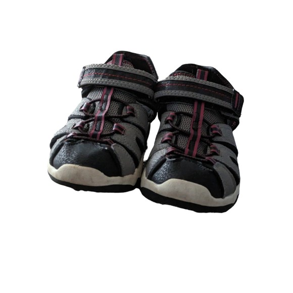 Wonder Nation Boys Closed Toe Sandals Gray Black Red Sz 1 Washable Non Marking - Picture 2 of 7